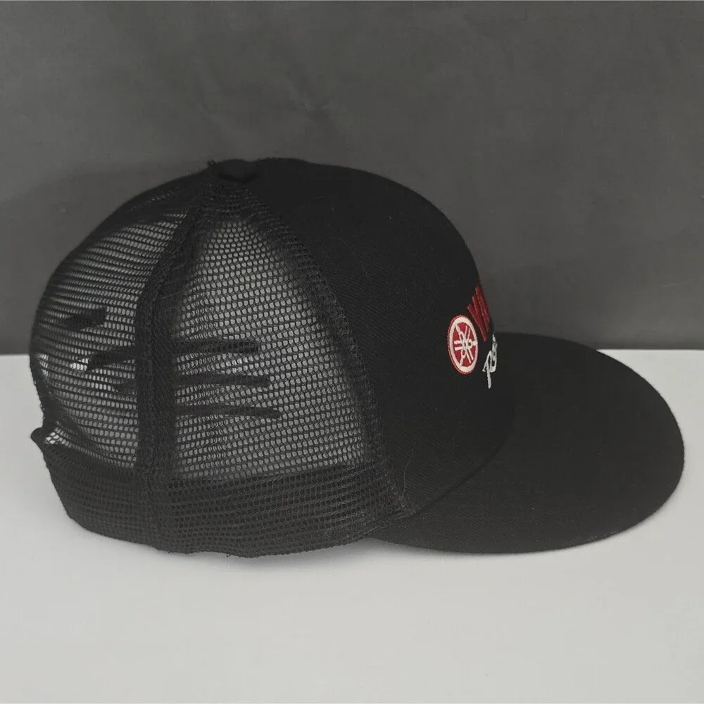 Yamaha Revs Your Heart Trucker Hat Black Mesh Back Adjustable Snapback